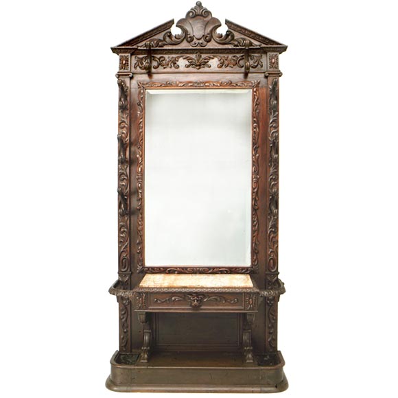 Antique Walnut Hall Tree at 1stDibs antique hall tree