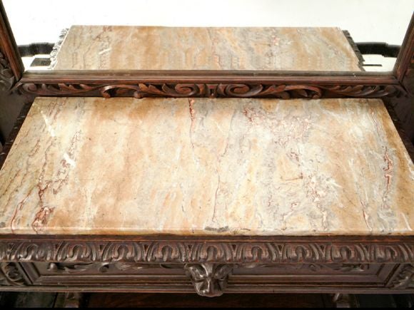 Antique Walnut Hall Tree