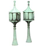 Pair Copper Roof-Top Architectural Finials
