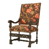 c.1700 Louis XIII Style Throne Chair