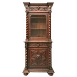 c.1880 Henri II Style Oak Bookcase