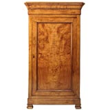 Louis Philippe Book-Matched Burled Elm Armoire