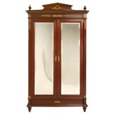 Antique c.1870 Empire Style Mahogany Armoire