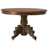 c.1875 Griffin Form Oak Parlor Table