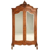 Louis XV Style Mirrored Armoire