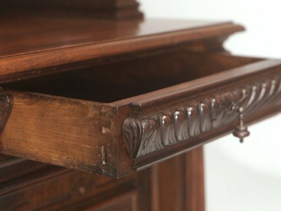 19th Century c.1875 Renaissance Revival Walnut Hutch