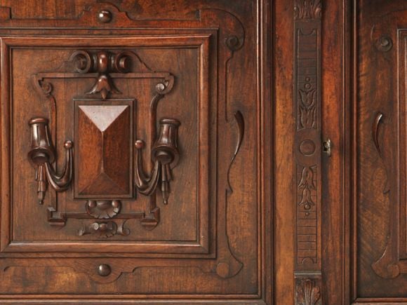 c.1875 Renaissance Revival Walnut Hutch 2