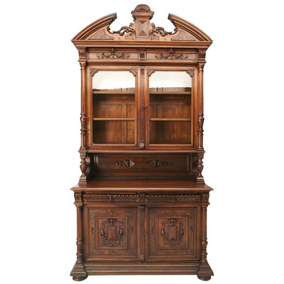 c.1875 Renaissance Revival Walnut Hutch