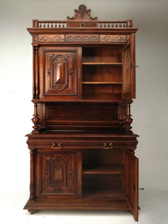 Antique Walnut China Cabinet