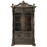 c.1860 Ebonized Napoleon III Style Bibliotheque