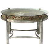 Antique English Ceiling Medallion Coffee Table
