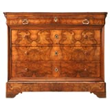 c.1860 Book-Matched Burled Walnut Commode