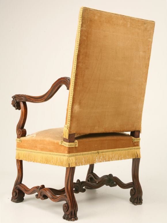 c.1860 Louis XIII Style Throne Chair