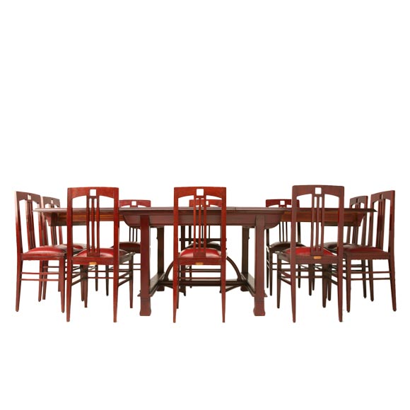 c.1895 Aesthetic Movement Dining Table & Chairs