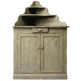 c.1900 French Rustic Painted Cupboard