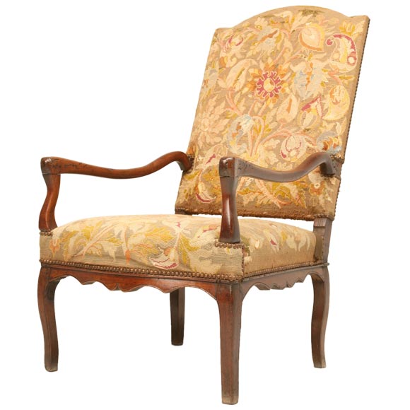 c.1820 Needlepoint Throne Chair