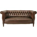 Used c.1890 Bedel & Co. Leather Chesterfield