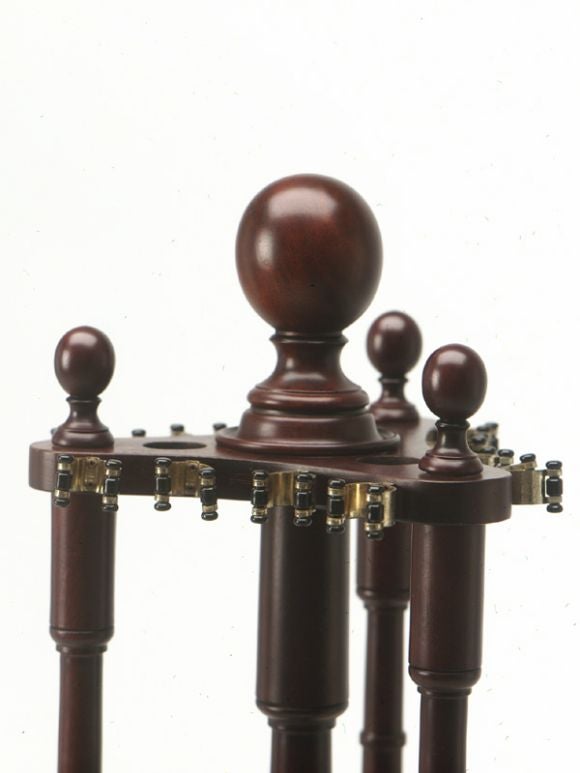 English c.1890 Rotating Billiards Cue Stand