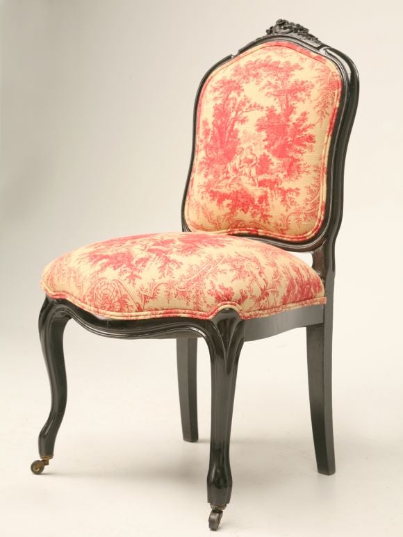 French c.1870 Pair of Napoleon III Hall Chairs