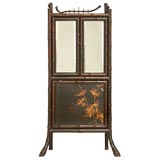 Antique c.1870 Bamboo and Tooled Leather Music Stand