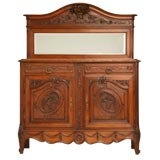 Antique c.1880 Louis XV Style Oak Server with Marble Top