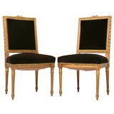c.1880 Louis XVI Style Gilded Side Chairs