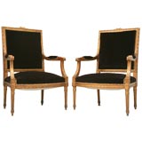 c.1880 Louis XVI Style Gilded Armchairs