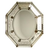 Antique c.1880 Octagonal Venetian Mirror