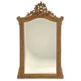 c.1910 French Louis XV Style Gilt Mirror