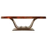 Rosewood Art Deco Dining Table Attributed to Jules Leleu