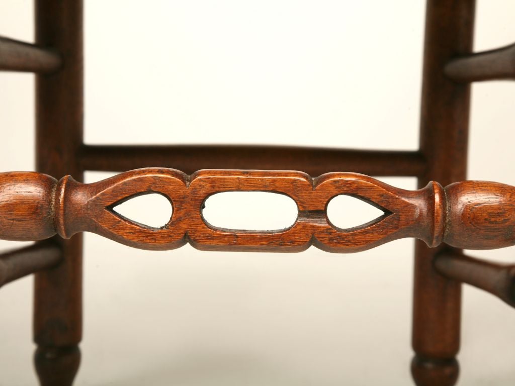 c.1880 Set of 4 Louis XV Style Oak Chairs 6
