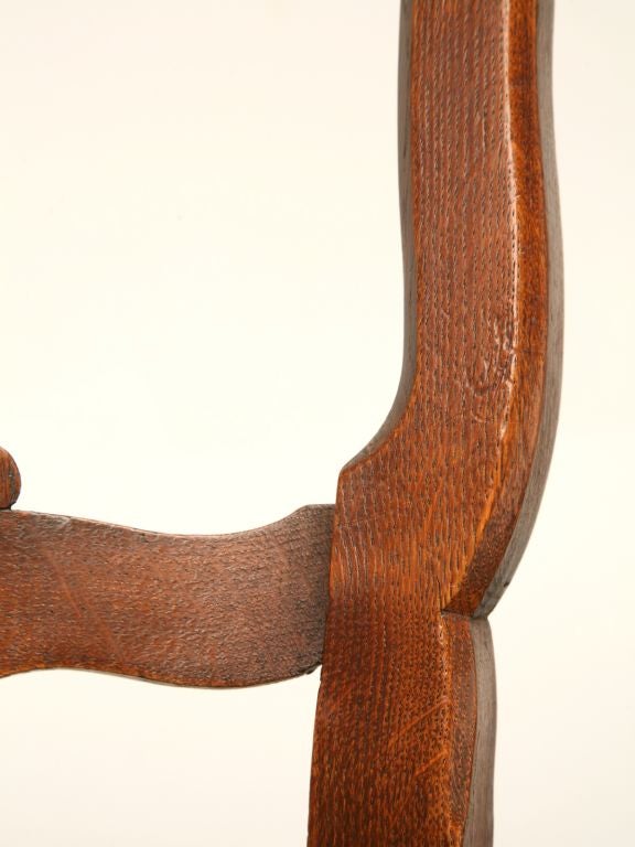 c.1880 Set of 4 Louis XV Style Oak Chairs 2