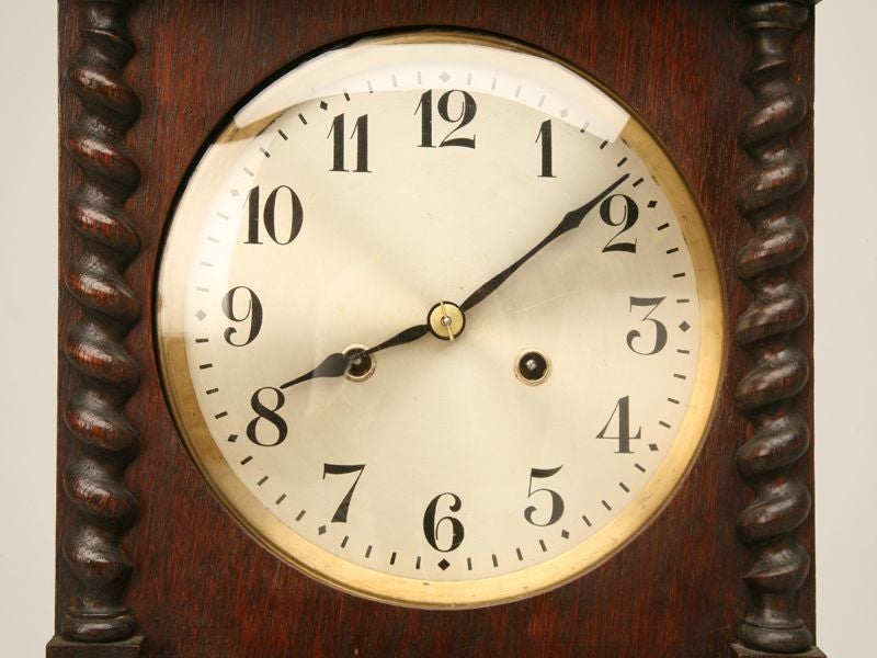 20th Century c.1910 Oak Grandmother Clock