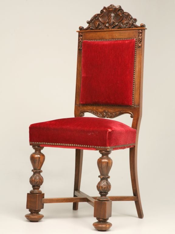 c.1900 Set of 8 Heavily HandCarved Spanish Dining Chairs at 1stdibs