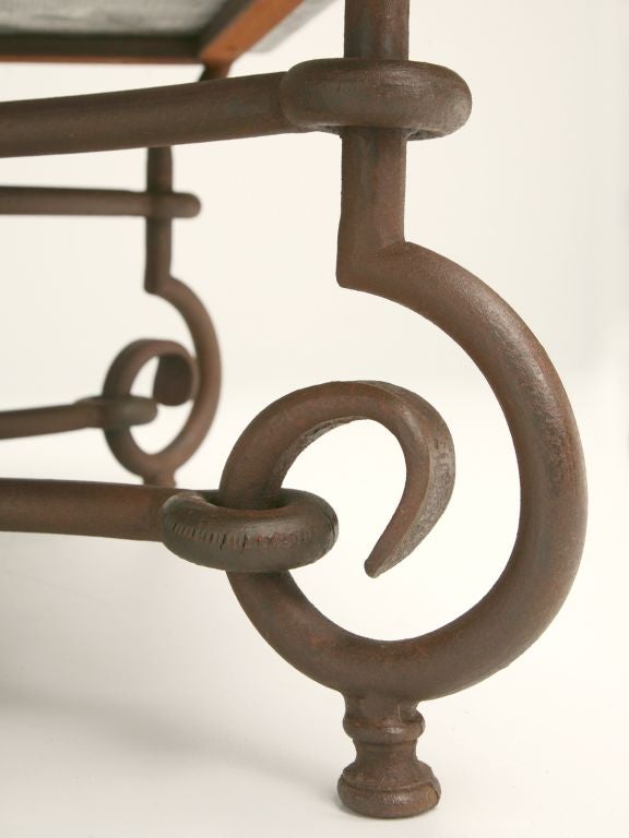 Steel Coffee Table w/ Polished Fossil Top 5