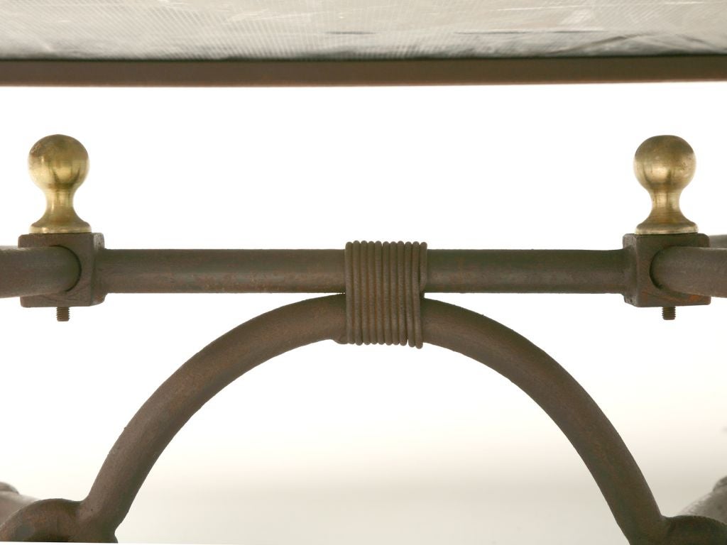 Steel Coffee Table w/ Polished Fossil Top 3