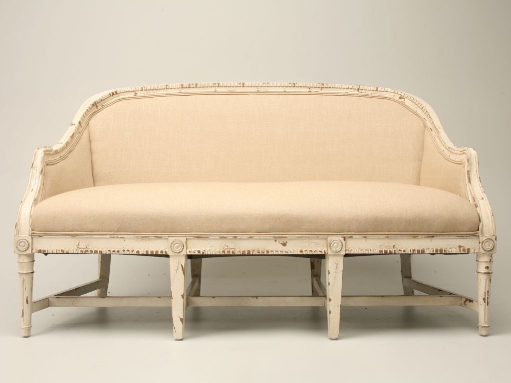 Distress Painted Louis XVI Style Settee