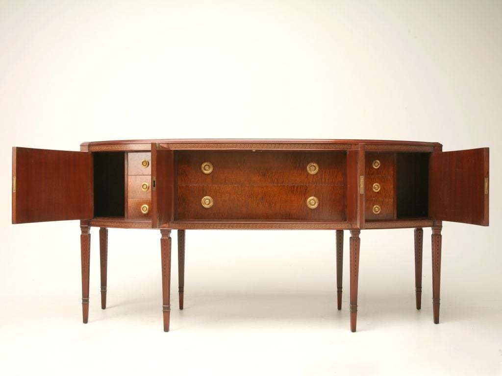 c.1940 Sheridan Stil Mahagoni Anrichte mit Intarsien