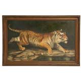 c.1850 American Tiger Painting