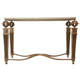 c.1980 Forged Iron Console Table