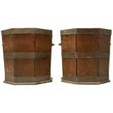 Vintage c.1930 Pair of English Palm Boxes