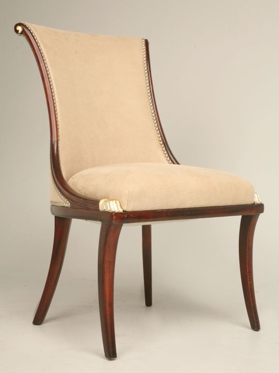 c.1930 Set of 6 Ultra Suede Dining Chairs