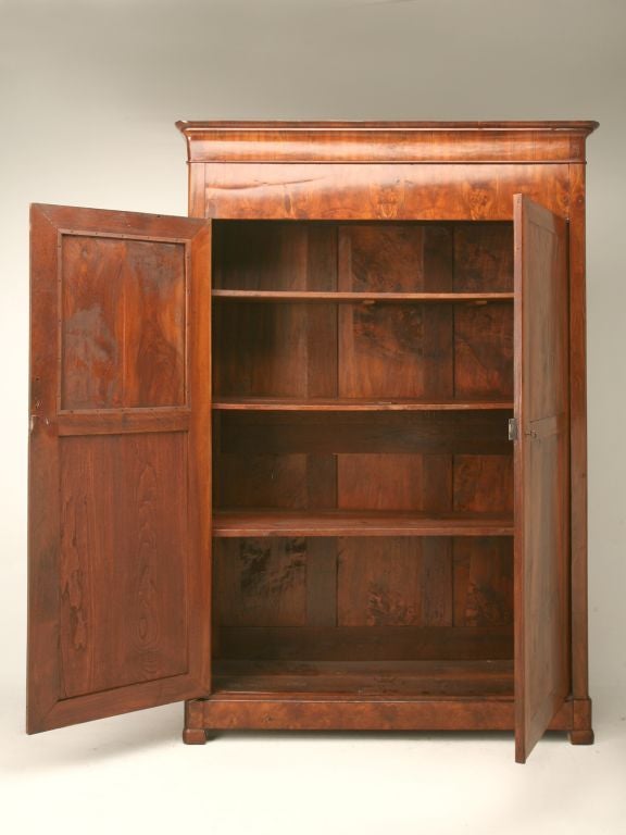 c.1850 Louis Philippe Style Book-Matched Walnut Armoire