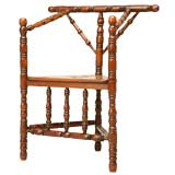c.1880 Folk Art Triangular Chair