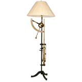 Antique c.1920 Fabric Measure Floor Lamp