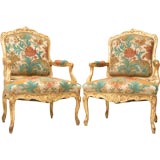 c.1860 Pair of French Fauteuils