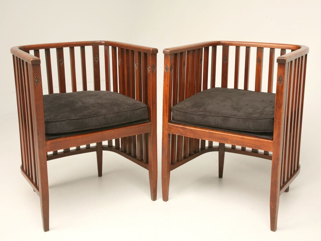 c.1920 French Settee & 2 Matching Cube Chairs