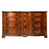 c.1940 Book-Matched Flame Mahogany Chest of Drawers