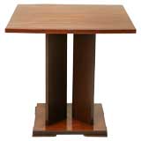 c.1930 Walnut Deco End Table w/ Book-Matched Top