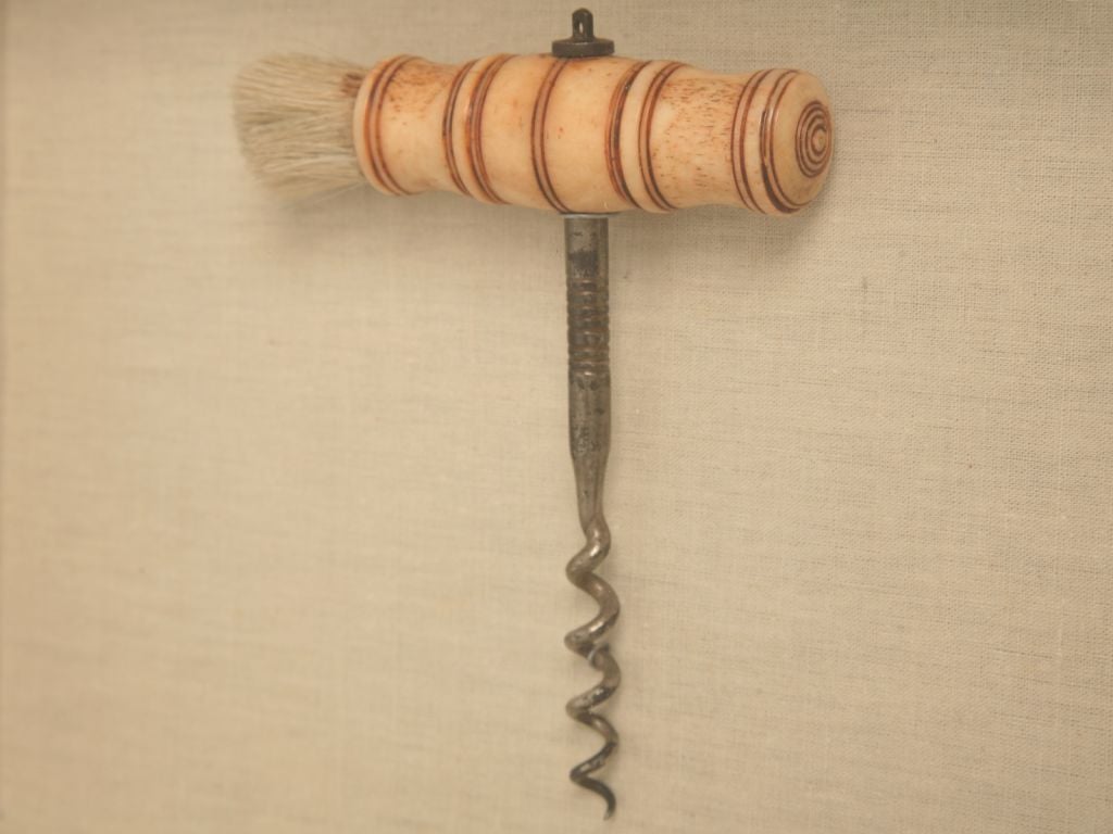 20th Century Antique French Corkscrew with Bone Handle